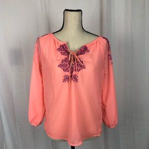 Embroidered Boho American Eagle Outfitters Top